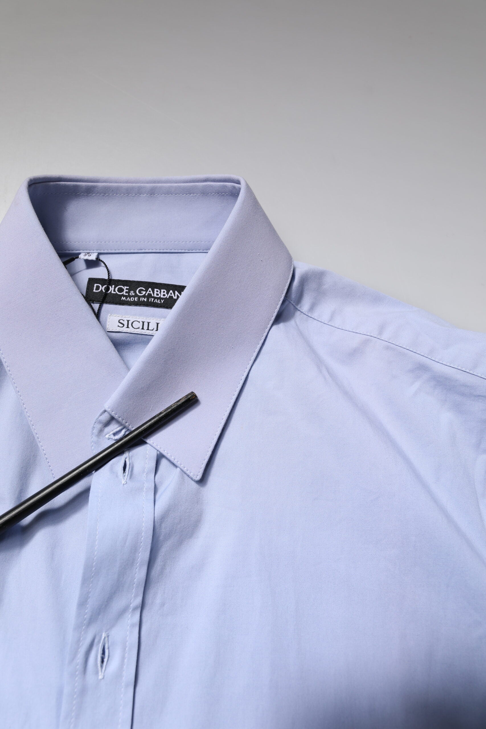 Dolce & Gabbana Light Blue Cotton Shirt SICILIA Dress Formal Shirt